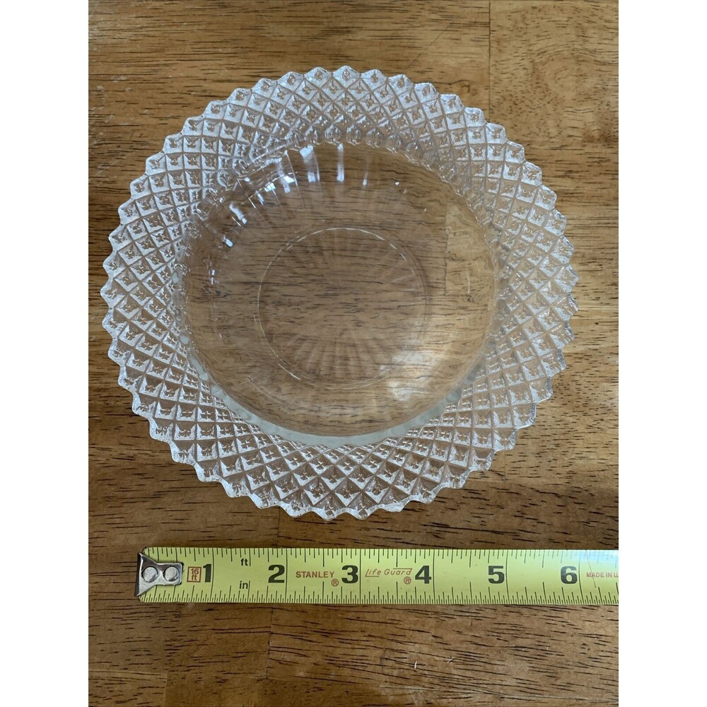 Vintage sharp cut glass Bowl - Miss America Anchor Hocking -‎ Depression